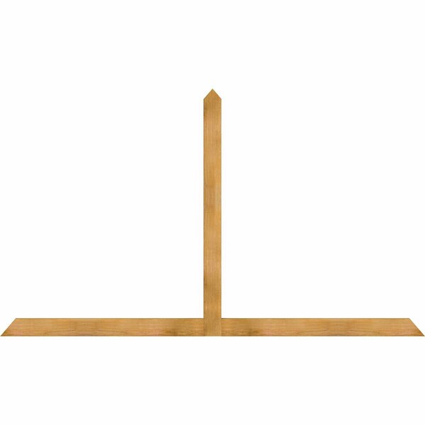 Ekena Millwork Portland Rough Sawn Timber Gable Bracket, Western Red Cedar, 96"W x 56"H x 2"D x 4"F, 14/12 Pitch GBW096X56X0204POR00RWR - main